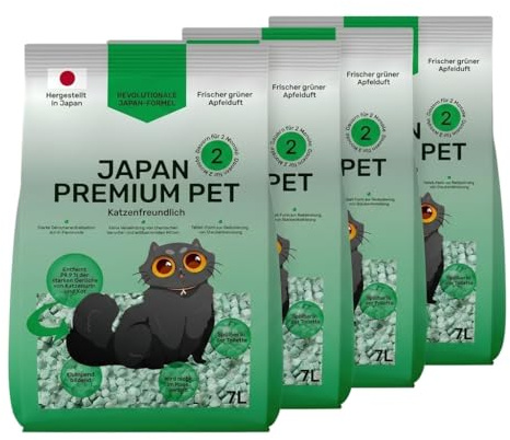 Japan Premium Pet Pelleted Cat Litter, 7 l, 6 l, 7 liter (kattströ av Tofu och äpple)