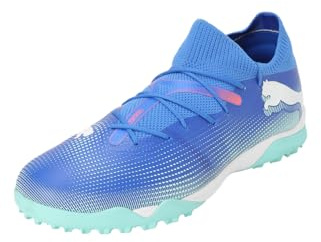 Puma Unisex Adults Future 7 Match TT Soccer Shoe, BLUEMAZING-Puma White-Electric Peppermint, 42.5 EU