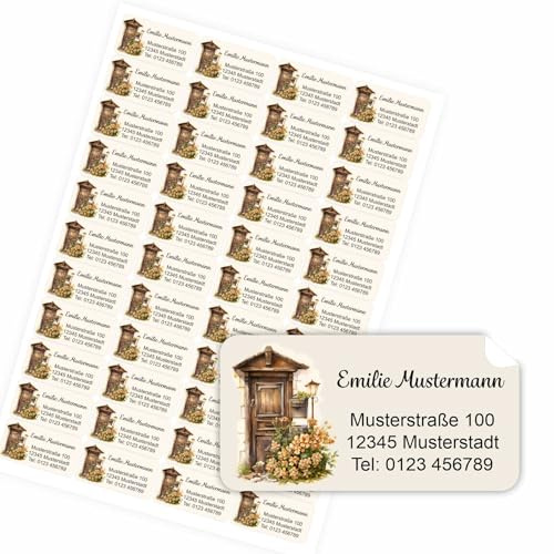 FOTOFOL Adressaufkleber 44 Stück – Adressetiketten Selbstklebend mit Name & Adresse für Briefe, Pakete & Organisation – hochwertige Etiketten Selbstklebend für Post & Kennzeichnung – Style 9