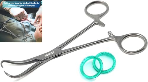AFTREN Morsetto per asciugamani Pinze Backhaus Meccanismo di bloccaggio Infermieristica Bendaggio Forbici Veterinario J2 Acciaio Inox Forbici di pronto soccorso Paramedici Veterinari Utility