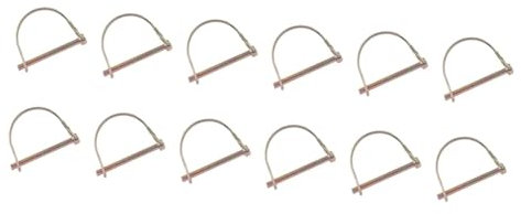 GLEAVI 12 STK D-Stift Schnellspannstift Klappsplint mit Ring Abstellhaken Draht stoßverbinder quadratischer Kupplungsstift Klappstecker schwer Verbindungsstift Koppler Anhänger Legierung