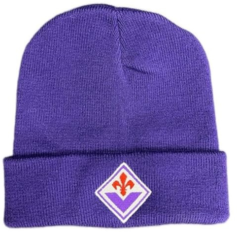 CALCIOGADGETS Berretto Fiorentina Ufficiale Cuffia Cappello Zuccotto Cappellino Invernale Ricamato Viola CUFIFVI01