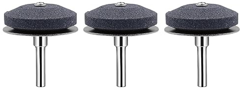 Korund Rasenmäher Klinge Schärfer Universal Schärfer Schleifkopf für die meisten Power Handbohrer (3-Pakete, Metall)