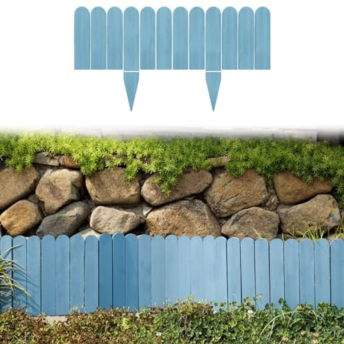 Valla corta de madera para césped delantero, valla de jardín, valla de paisaje para patio, decoración al aire libre