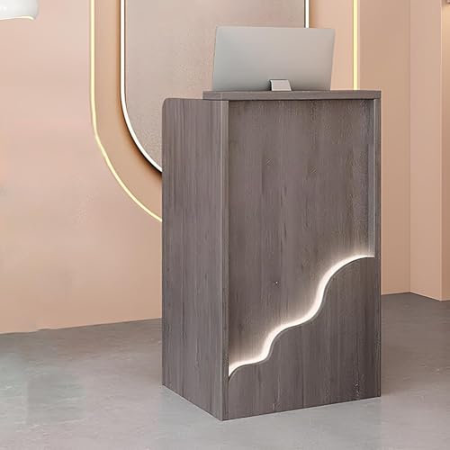 SHAIRMB Kleiner Empfangstresen, Holz-Empfangstresen, Empfangstresen Mit Led-Beleuchtung, Empfangstresen Mit Tresen, Empfangstresen Mit AbschließBarer Schublade, FüR Kirchen, BüRo,01,80cm