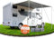 Ezcasch Sonnensegel Wohnwagen 300x240cm Vorzelt Markise für Wohnmobil mit 2 x Keder und 3 x Aluminiumstange, als 5000ml Wasserschutz und 50+ UV Sonnenschutz
