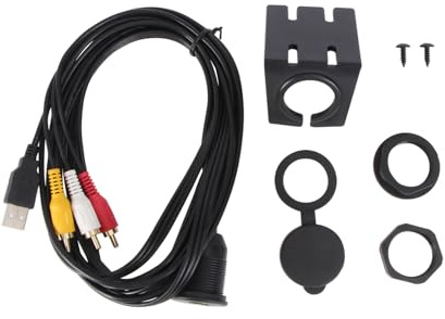 CAXUSD Unterputz USB-verlängerung 3,5 Mm Audio-aux-Kabel 2 M Länge Kompatibel Mit Auto Fahrrad Boot Motorrad Kabelhalterung Inklusive