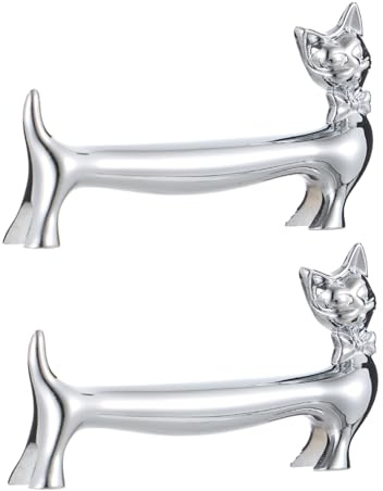 MAGICLULU Soportes para Palillos Chinos de Aleación Plata 2piezas, Reposa Palillos Decorativos Que Mantienen la Mesa Limpia y Organizan Utensilios de Cocina Hogar