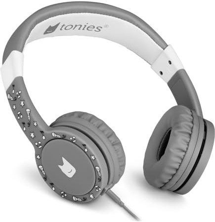 tonies Chuchote Granite, Casque Audio (Pliable) Enfant pour Musique et Histoires, écouteurs limités à 85 décibels compatibles avec la Toniebox, boîte à Histoires Vendue séparément, 3 Ans et +