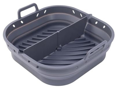 Teglia da forno in silicone, friggitrice ad aria calda, bordo per forno a microonde, resistente agli spruzzi d'acqua e antiaderente, inserto riutilizzabile per forno, griglia singole porzioni