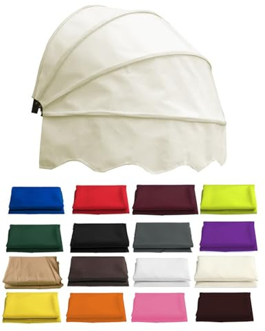 Tettoia For Porta A Cupola Emisferica, Tendelino Parasole For Giardino con Telaio Galvanizzato, Tettoia A Cupola Pieghevole per Finestra, Tende Da Sole per Patio Negozio(Beige,140cm-4.59ft)