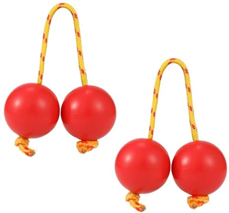 Lot de 2 paires de shaka rythmiques - Shaker africain - Instrument de musique - Balles de percussion main en ABS - Accessoire de percussion léger pour les mariages de danse rythmique