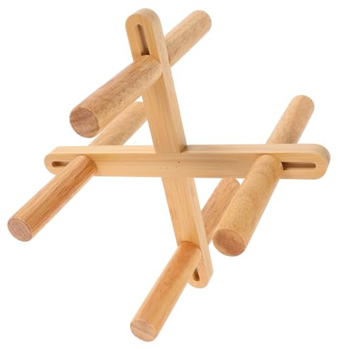 Milisten Soporte Ajustable Para Macetas De Bambú y Madera Con Bandeja Recogedora De Planta Para Interiores y Balcón Exhibidor Para Suculentas Robusto y Decorativo Apto Para Macetas