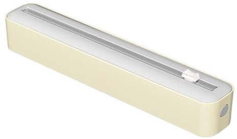 Generic Porte-rouleau de Film Alimentaire avec Ventouses et Coupeur Réglable pour Une Utilisation Sûre et Efficace En Cuisine, Gris