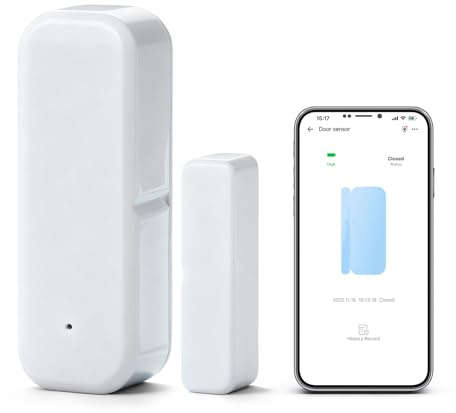 Zigbee Türalarm, Fenstersicherung Works with Alexa & Google Assistant, eWeLink APP for alarmanlage Wohnung, ZigBee 3.0 Hub Required