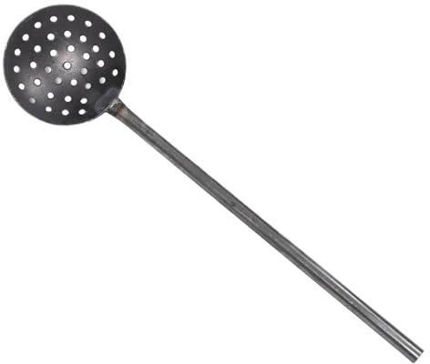BESPORTBLE Cuillère de Récupération en Fer Résistante la Chaleur Chocs Thermiques pour Opérations de Fonderie, Dimensions 74x18,5x7cm, Couleur Noire Adaptée aux Fours de Fusion