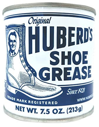 Huberd’s Shoe Grease (7.5oz) - Leather conditioner and waterproofer since 1921. Waterproofs, softens and conditions boots, shoes, bags, belts, jackets, car seats, gloves, furniture, saddles and tack.