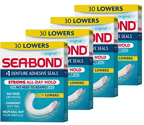 Sea Bond Original Lowers Denture Adhesive Wafers, 30 CT by Sea-Bond