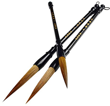 3 pennelli per calligrafia cinese, punta lunga Kanji giapponese, pennello Sumi per disegno e caligrafia, medio-piccolo, 3 pezzi