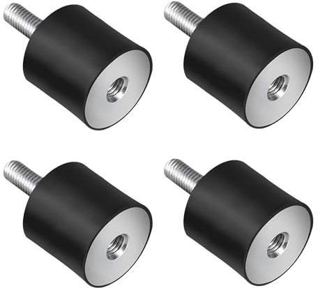 Sctmda Silentblock 4 Pezzi Ammortizzatori in Gomma supporto M8 Supporti Cilindrici Anti Vibration Condizionatore per Car Boat