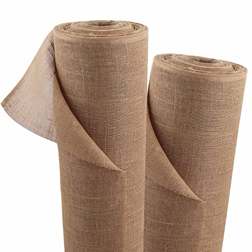 Aquagart Jutegewebe 215g/m² Jutematte Gartenjute Jute Stoff für Dekoration Sackleinen Juteband für Pflanzen Winterschutz natürliches Gewebe Wurzelschutz verschiedene Längen (10m Jutegewebe)