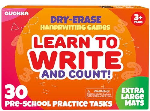 Quokka Busy Book Practice Handwriting for Kids - Numbers - Learn to Count for Toddlers 3-5 - 30 Tasks - Pre K ABC Letter Tracing - Homeschool - Preschool Learning Activities