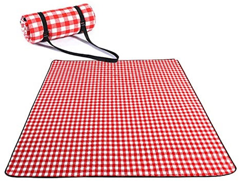 Gemütliche Campingmatratze 200x200cm Plaid Decke Falten Camping Matte Fold Pad Weiche Matte Outdoor Folding Wasserdichte Decke Camping Strand Plaid Picknick Matte Campingmatratze 160x180 ( Color : RD