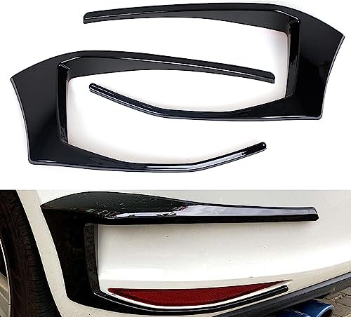 BAKUGO 2 Stück Schwarze Heckstoßstange Splitter Canard Auto Exterior Parts Trim Für VW Golf 7 GTI R GTD 2012 2013 2014 2015