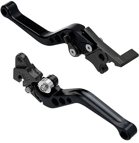 MOCNT 1 Paio Leve Frizione Freno Moto 22mm Motociclo Leva Maniglia Pompa Freno regolabile CNC Alluminio Maniglia Leva del Freno Tamburo Leva del Freno Disco Scooter Nero