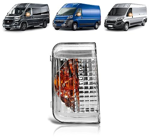AutoBeeDen Indicatore Laterale per Citroen Jumper 04/2006-UP, FIAT Ducato (250) 2006-UP, PEUGEOT Boxer 2006-UP. di direzione lato specchietto retrovisore, 1 Pezzo Sinistra, Senza Lampadina