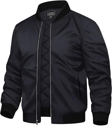 TACVASEN Bomber Jacket Mens Winter Coats Casual Warm Baseball Coat Zip