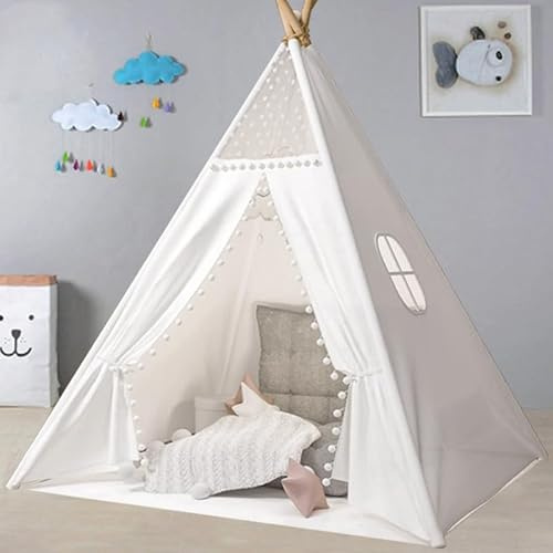 Takezuaa Tipi Zelt für Kinder,Tippi Kinderzelt Kinderzelt für drinnen/Outdoor aus Polyester Spielzelt