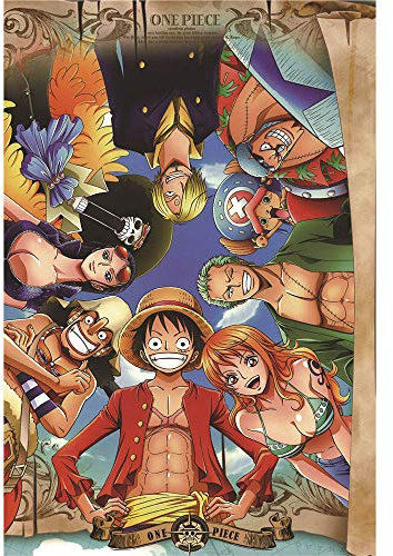ANSNOW One Piece Mini Puzzle 1000 Piece Jigsaw Puzzle Luffy Straw Hat Pirates Chopper Sanji Zoro Nami for Adults Kids Japanese Anime Manga