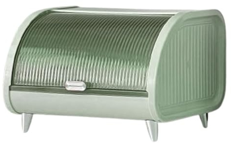 MagiDeal Desktop Storage Box Bread Storage Bin Breadbin Storage Container Bread Bin Multipurpose Snack Makeup Storage Box Entryway Key Holder for Cafe Countertop, green