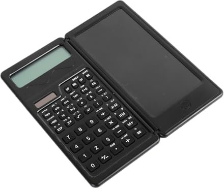 Wissenschaftlicher Tischrechner, Funktionsrechner mit Handschrifttafel und Stift, Solarbatterie und Knopfbatterie, für Schule und Unternehmen