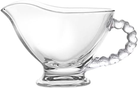 Cabilock Jarra de Vidrio de 120ml Fácil de Limpiar y Almacenar, Recipiente para Salsa Adecuado para Cenas y Reuniones Familiares