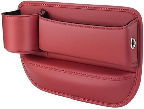 HAVERN Aufbewahrungsbox für Autositz Lücken für BMW 4 Series 2013-2017, Autositz Lückefüller Organizer Vorne Konsole Seitentaschen,Red/C