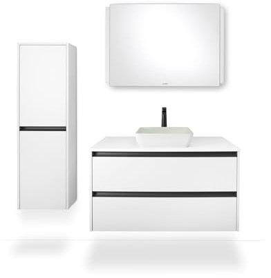 Duravit Sivida Aufsatzwaschtisch, eckig, 400x400mm, ohne Hahnloch, ohne Überlauf, 266001FG00, Farbe: Innenfarbe Blassgrün Matt, Außenfarbe Weiß Seidenmatt