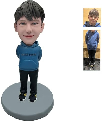 Wackelkopf, Jung und hübscher Junge, ein Geburtstagsgeschenk, individueller Wackelkopf, personalisierte Actionfigur basierend auf Ihrem Foto, individuelle personalisierte einzigartige handgefertigte