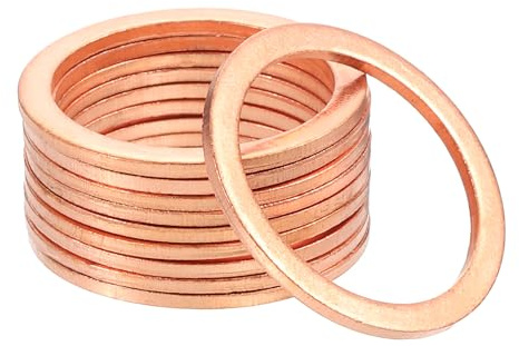 QUARKZMAN 20Pz Rondelle Piatte In Rame 24mm x 30mm x 1.5mm Per Viti | per Viti