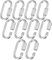 M METERXITY 10-Pack Quick Chain Link Connector, M5 3/16 304 Stainless Steel D-Shape Locking Repair Chain Links for Swing/Camping/Hiking/Backpack, Twist Key Ring Screw Chain Link [Silver]