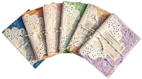 Remingtape 96 ark strukturerat scrapbook-papper och nättyg, sorterat set, 6-pack blandat specialpapper för scrapbooking-planerare