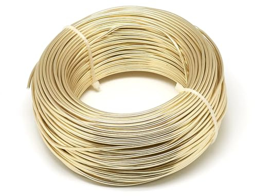 Aluminium-Basteldraht, 500 g, biegbarer Metalldraht, 0,6/1,2/3,0 mm, flexibler Modellierdraht für selbstgemachte Halsketten, Edelsteinverpackung, Schmuckherstellung (Champagner-Gold, 1,2 mm, 140 m)
