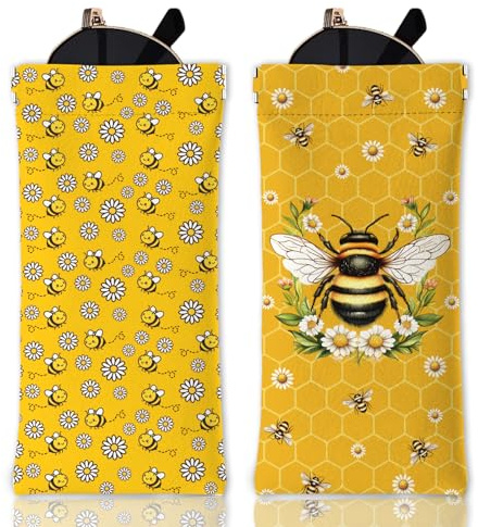 GLOBLELAND 2 Stück Tiere Weiches Brillenetui Brillentasche Aus PU Leder Mit Quetschverschluss Tragbare Kratzfeste Sonnenbrillentasche Für Uhren Telefone Make Up Pinsel