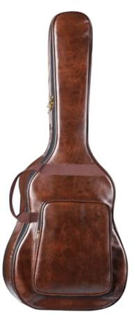 Kisangel 40/41 Zoll Gitarrentasche für Akustik Folk Gitarren Wasserabweisend Doppelte Schultergurte Robustes Oxford Material Große Außentasche Musikzubehör Tasche