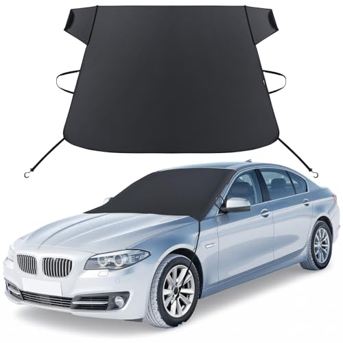 Coverado Windschutzscheiben Auto Winter Frontscheibe, 600D Oxford Stoff Wasserdicht Frontscheibenabdeckung Auto, Winter Scheibenabdeckung für die meisten Autos, SUVs, LKW, Mittel (67 ''x47 '')