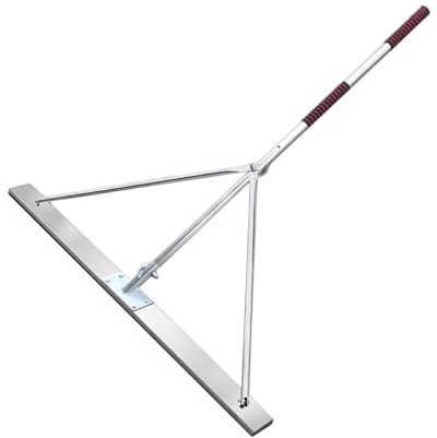 Cazzuola For Cemento Larga 8 Cm, Raschietto Manuale In Acciaio Inossidabile, Rastrello Autolivellante, Con Staffa Di Supporto Diagonale, For Edilizia(120x150cm)