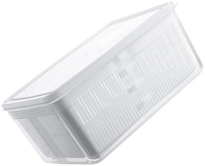 BESPORTBLE Cesta de Escurrir Multifuncional Doble Capa para Lavar Frutas y Verduras Cesta de Filtro Transparente de PP sin Olor Desmontable para Cocina