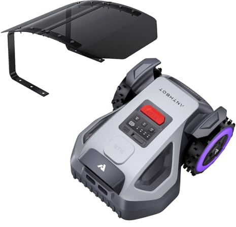 ANTHBOT Robot Tondeuse M9 avec abri Anti-Pluie
