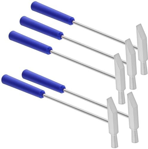 GLEAVI Martello da Campeggio Portatile 5 Pezzi, Mini Martello Leggero in Metallo Manico Antiscivolo per Tende e Picchetti, Utensile Compatto per Escursionismo, Picnic e Attività Outdoor